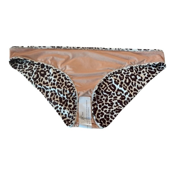 J. Crew Leopard  High rise High-cut leg Moderate coverage Swim Size 3X BF102 - Picture 5 of 10